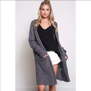 NWOT Wishlist Grey Open Cardigan